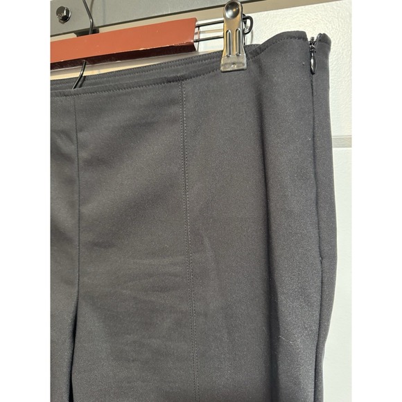 St. John Black Pants Ankle 28" Inseam Women's Sz 12 Side Zip Travel Easy Care - Picture 4 of 15